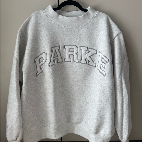 Parke Sweaters - PARKE Ribbed Gray Sweatshirt XXL